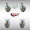 Service Caster 6 Inch SS Thermoplastic Caster Set with Roller Bearing 2 Swivel Lock 2 Rigid SCC SCC-SS30S620-TPRRF-BSL-2-R-2 - alternate 3